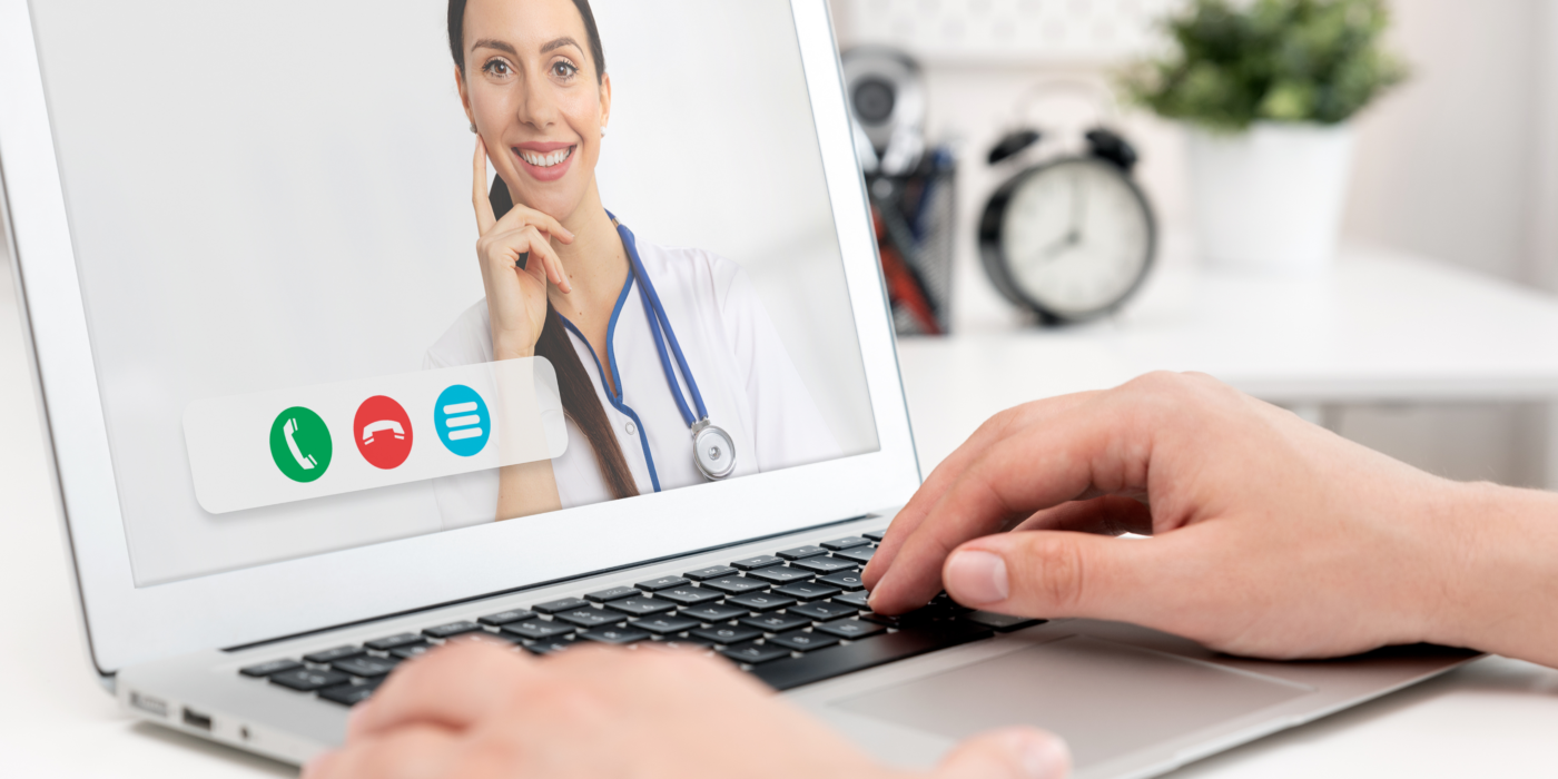 Patient in a video call with a doctor specialized in infertility treatment