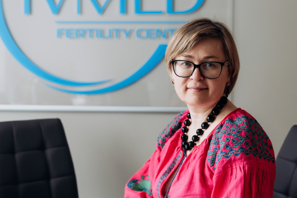 Portrait of a female staff member specializing in reproductive medicine at IVMED Fertility Clinic Ukraine